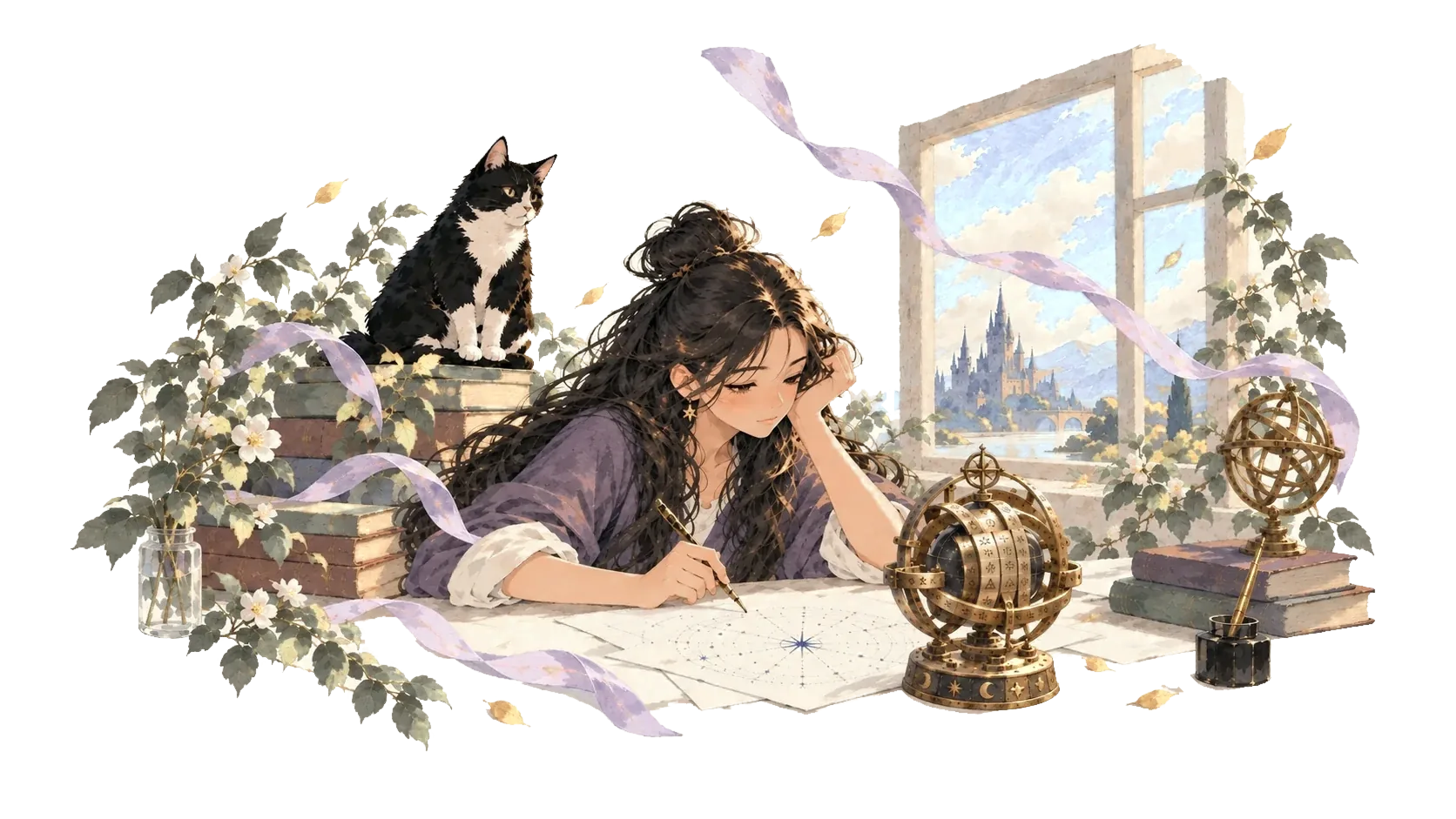 The Cipher, an illustrated scene