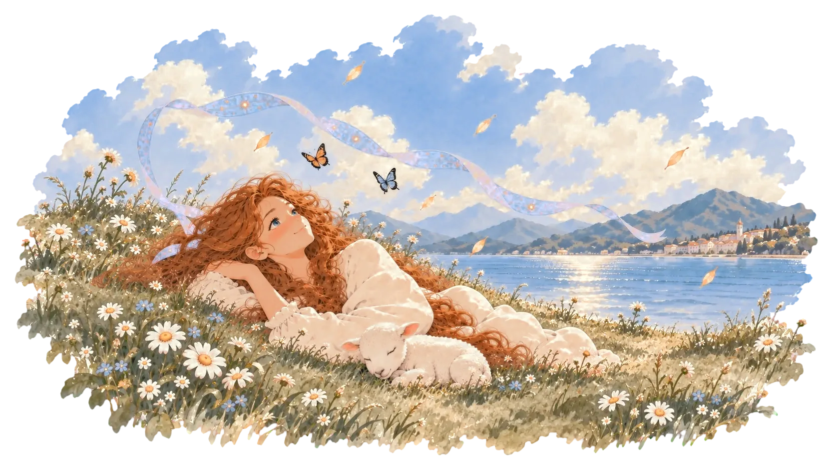 The Dreamer, an illustrated scene