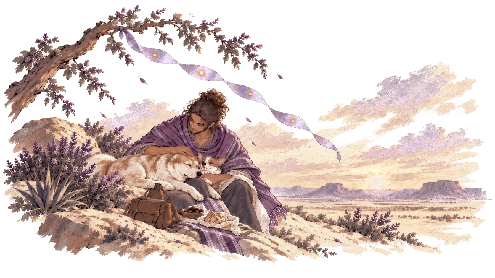 The Keeper, an illustrated scene