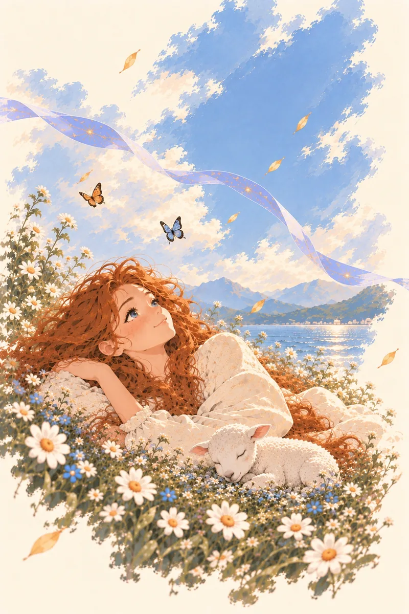 The Dreamer, an illustrated scene