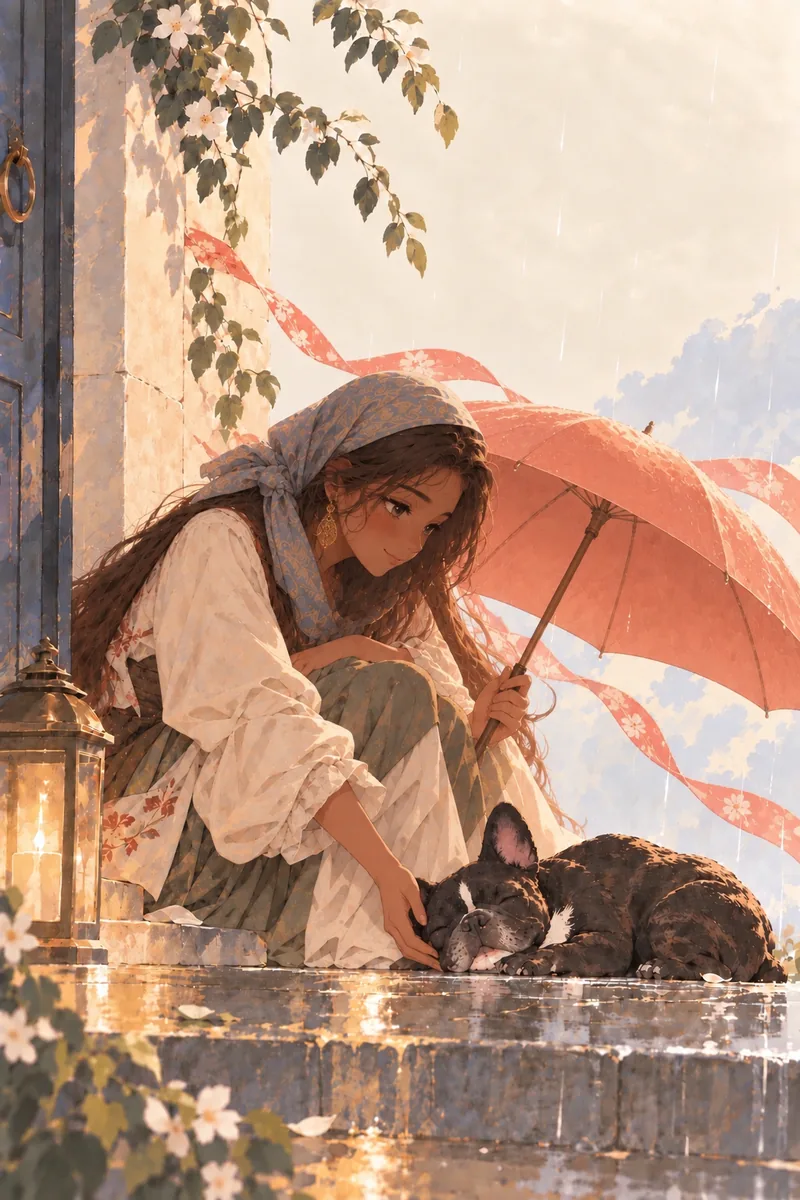 The Guardian, an illustrated scene