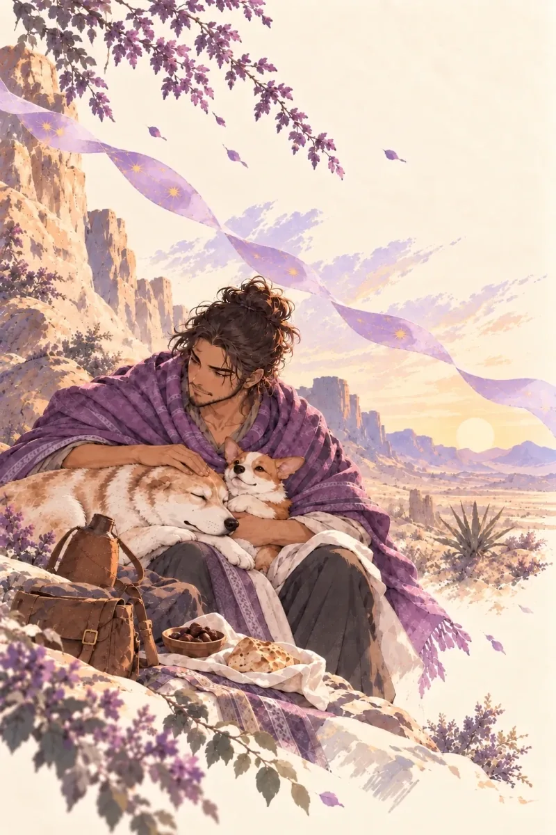The Keeper, an illustrated scene