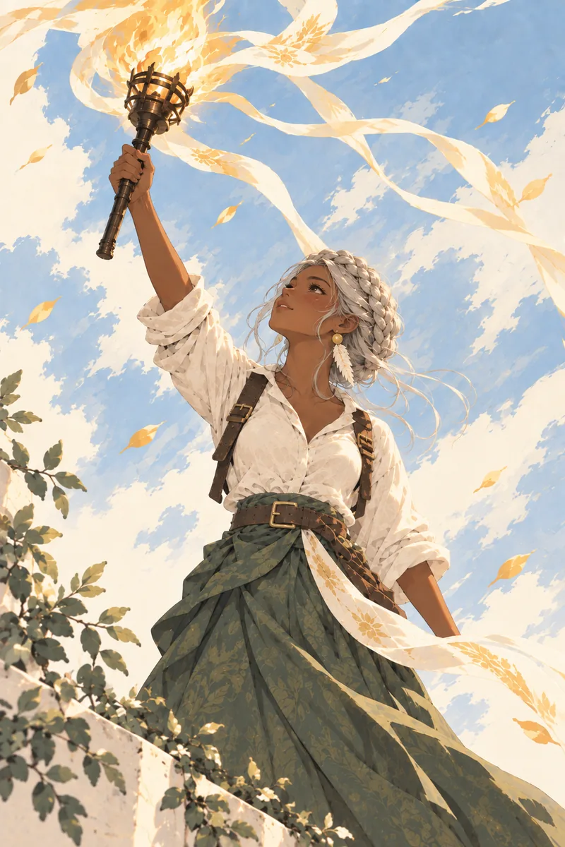 The Light, an illustrated scene