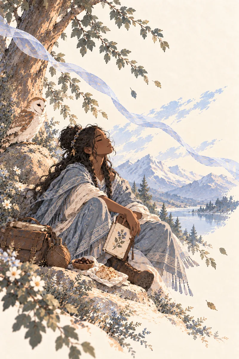 The Sage, an illustrated scene