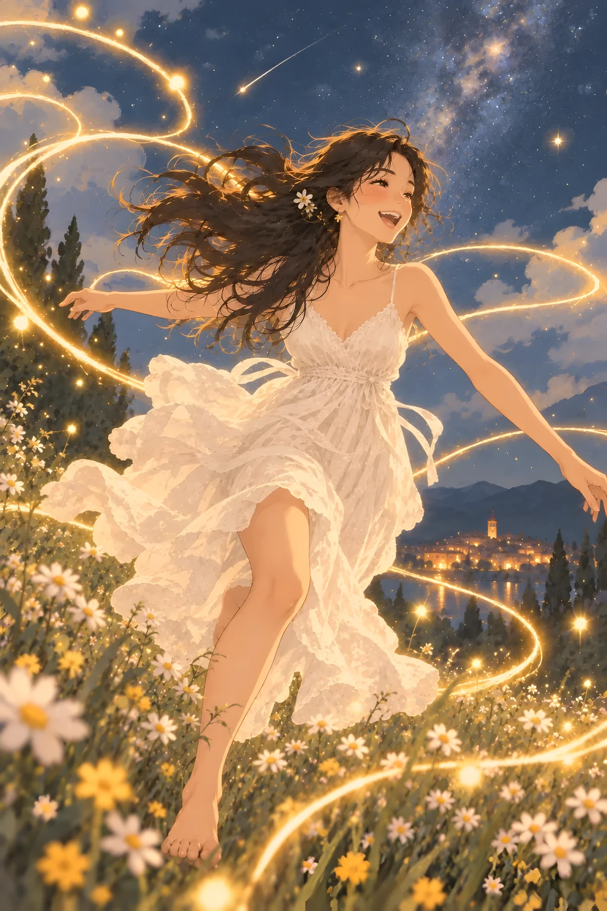 The Spark, an illustrated scene
